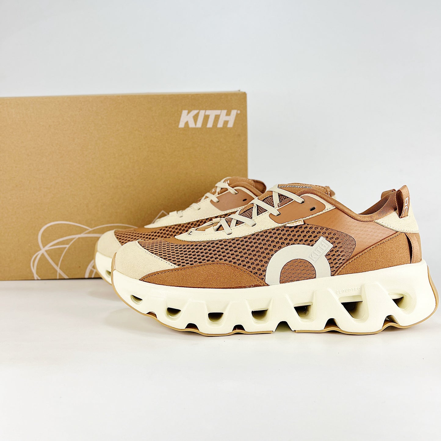 On Running x KITH Cloudrift – Dark Chocolate Brown & Taupe Unisex Limited Edition Lifestyle Shoes