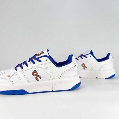 On THE ROGER CH Varsity – White & Royal Blue Unisex Premium Tennis-Inspired Lifestyle Sneakers