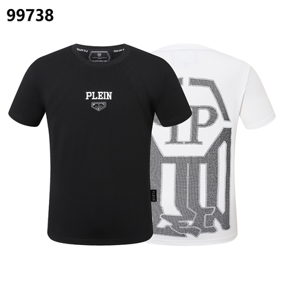 P**P Men's Urban Commuter Logo Emblem T-Shirt | Black White
