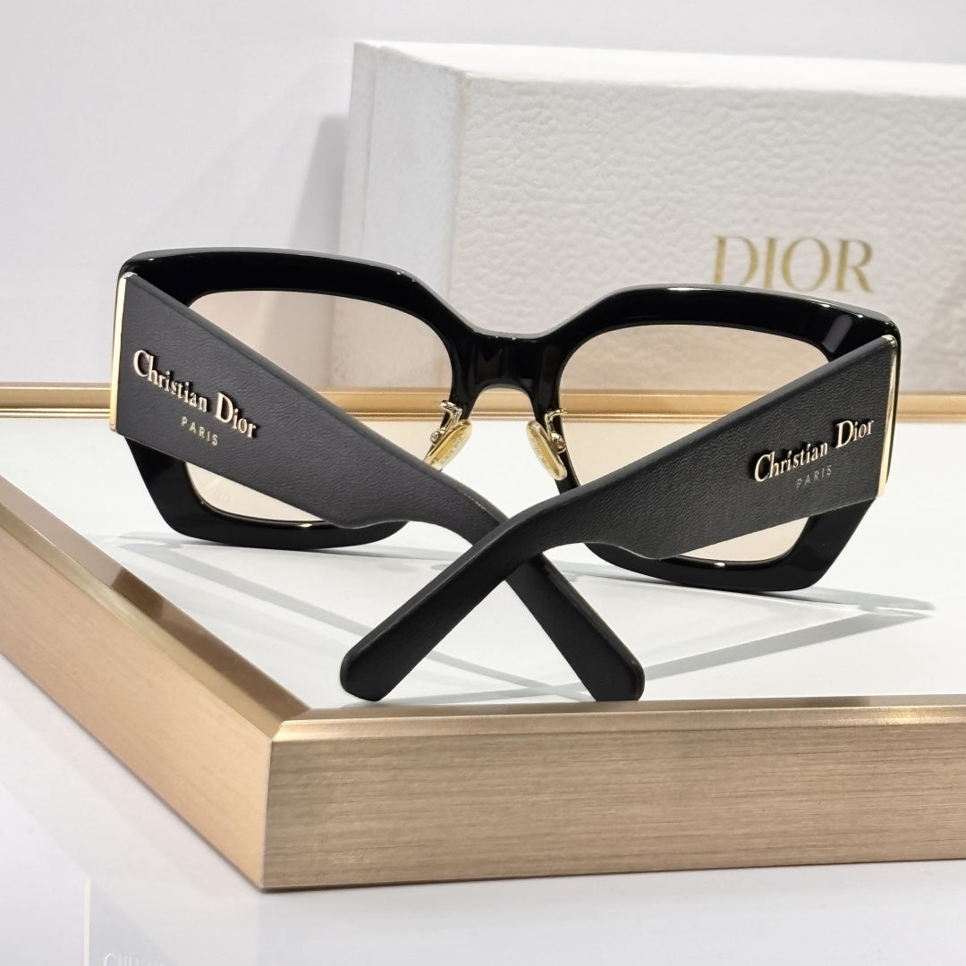 D**R Cat-Eye Optical Frames | Black Acetate, Gold DIOR Nameplate, Christian Dior Paris Temple | Multiple Colors
