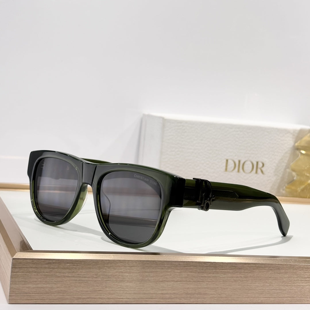 D**R DiorBlackSuit Sunglasses | Oversized Square Acetate Frame, CD Letter Metal Hinge, Gradient & Flat Lenses | 6 Colors