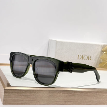 D**R DiorBlackSuit Sunglasses | Oversized Square Acetate Frame, CD Letter Metal Hinge, Gradient & Flat Lenses | 6 Colors