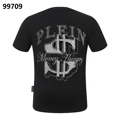 P**P Men's Heritage Logo Crest Crew Neck T-Shirt | Black White