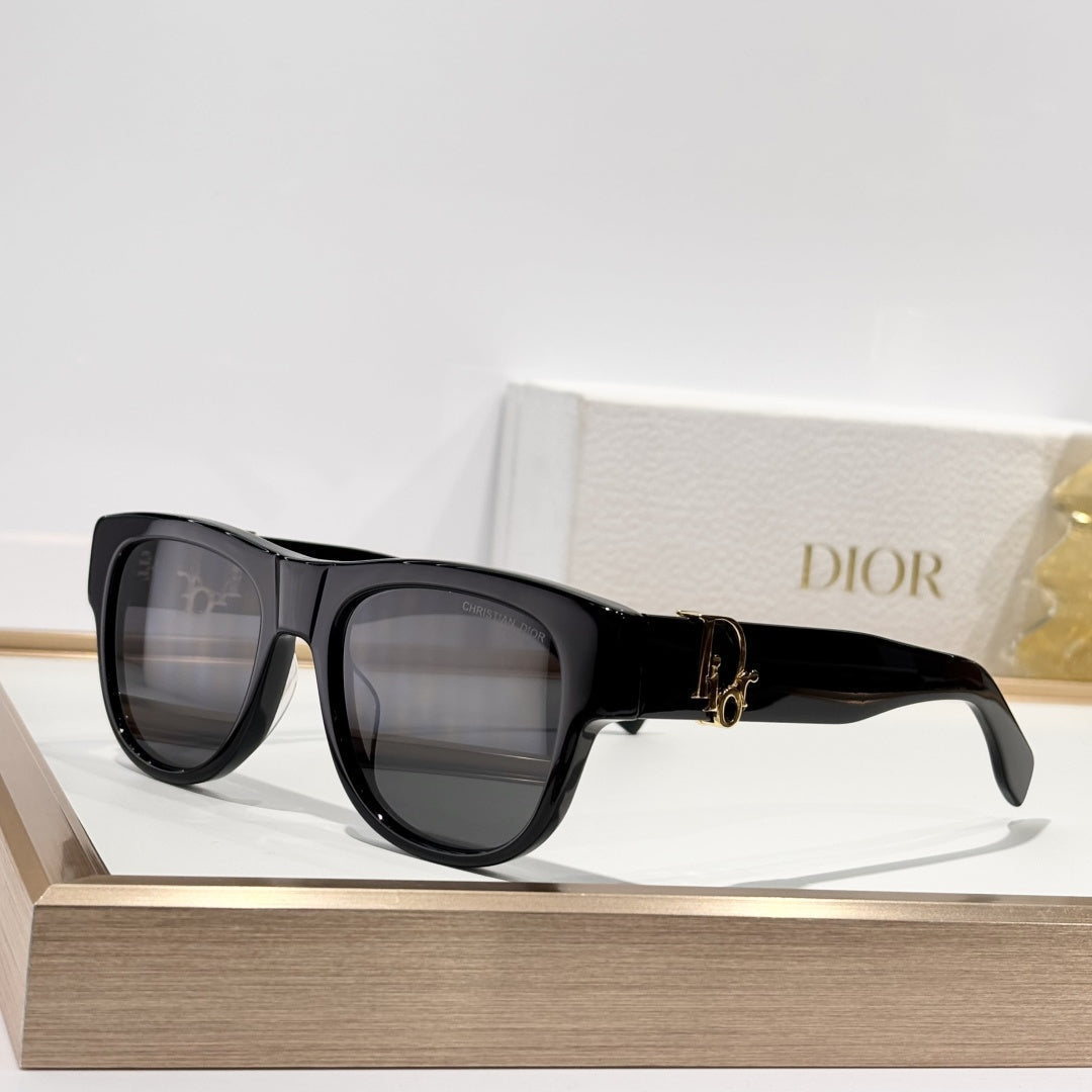 D**R DiorBlackSuit Sunglasses | Oversized Square Acetate Frame, CD Letter Metal Hinge, Gradient & Flat Lenses | 6 Colors