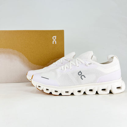 On Running Cloud 6 Versa – All White & Gum Unisex Lifestyle Running Shoes