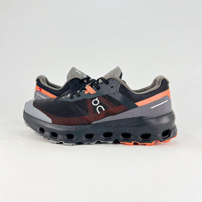 On Running Cloudvista – Black & Grey & Coral Orange Unisex High-Performance Trail Running Shoes