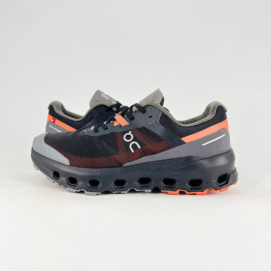 On Running Cloudvista – Black & Grey & Coral Orange Unisex High-Performance Trail Running Shoes