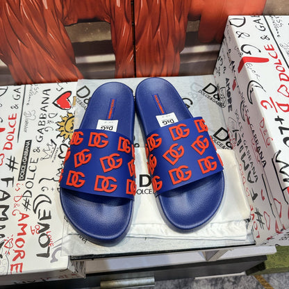 D*G 2026 Premium Leather Casual Slippers - Designer Men's Slides in 4 Styles