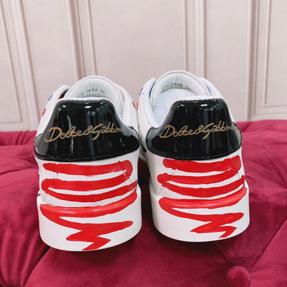 D*G 2026 Luxury Genuine Leather Casual Sneakers - Italian Designer Unisex Shoes