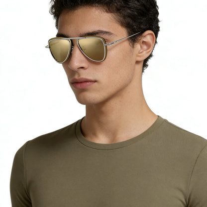 D**R 30Montaigne S6U Rimless Sunglasses | Gold Metal Frame, Brown Gradient Bevelled Lenses, CD Logo Temple | Multiple Colors