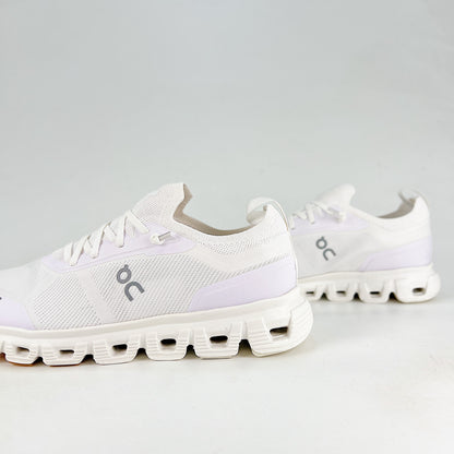 On Running Cloud 6 Versa – All White & Gum Unisex Lifestyle Running Shoes