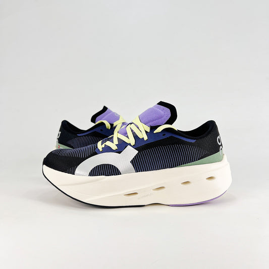 On Running Cloudeclipse – Black, Indigo & Neon Women's High-Performance Running Shoes