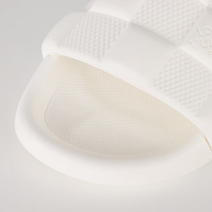 L***V Ivory White Shearling Fluffy Double Strap Slide Sandals — Spring Summer Boutique Limited Edition