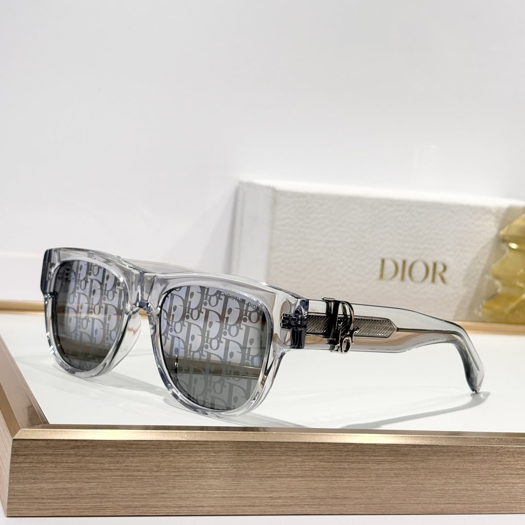D**R DiorBlackSuit Sunglasses | Oversized Square Acetate Frame, CD Letter Metal Hinge, Gradient & Flat Lenses | 6 Colors