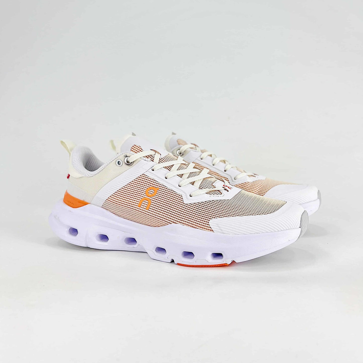 On Running Cloudmonster – White & Orange Unisex Maximum Cushion Road Running Shoes