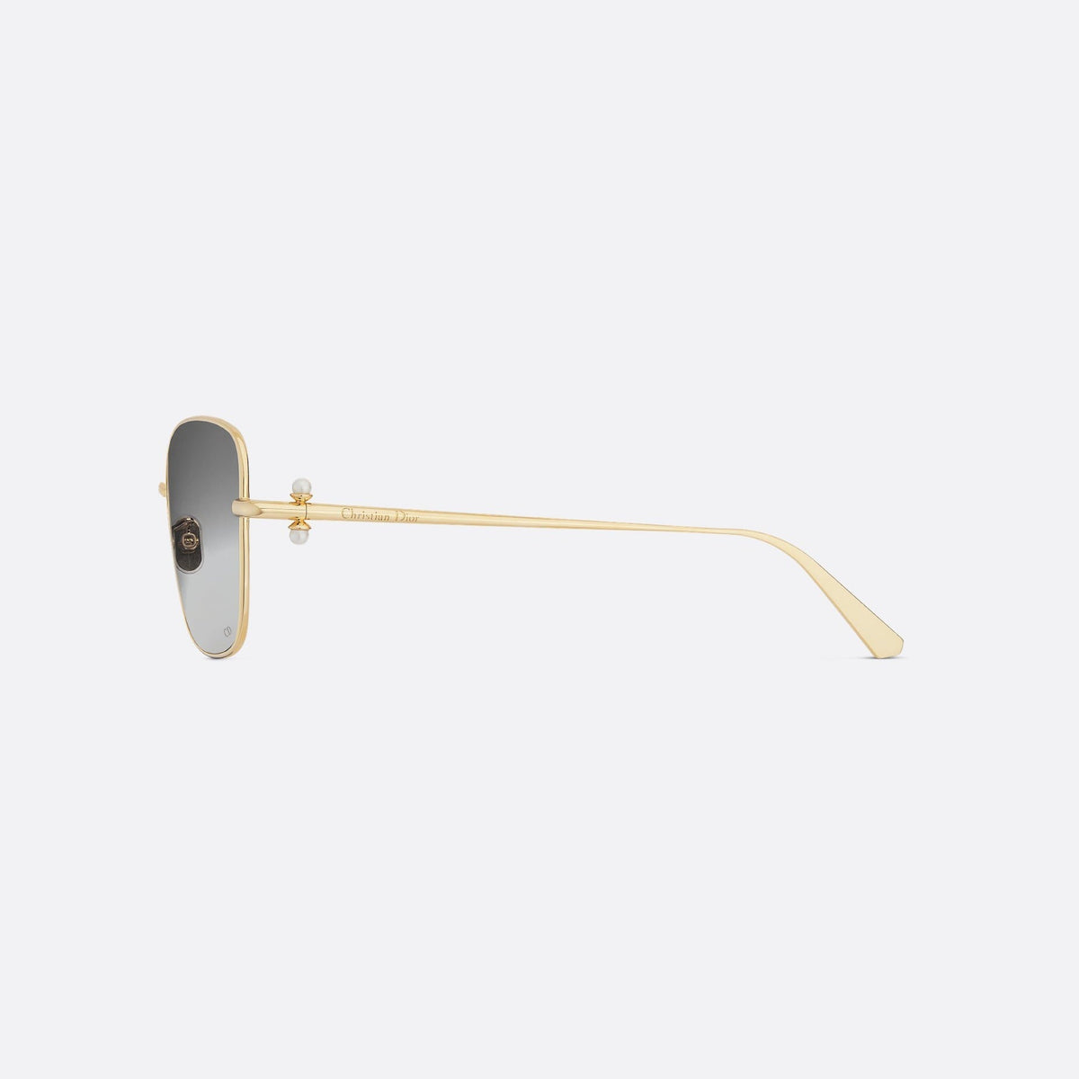 D**R Butterfly Square Sunglasses | Gold Metal Frame, Pearl Hinge Detail, Gradient Rose-Brown Lenses | Multiple Colors