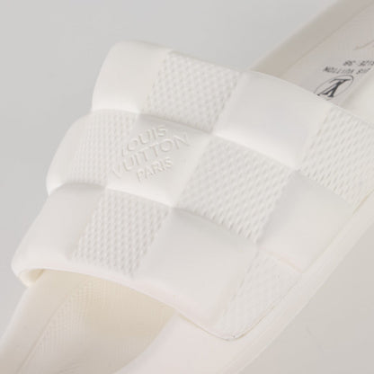 L***V Ivory White Shearling Fluffy Double Strap Slide Sandals — Spring Summer Boutique Limited Edition