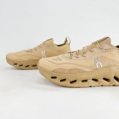 Loewe × On Cloudsolo – Unisex Lightweight Breathable Luxury Collaborative Running Shoes | Sand & Wheat
