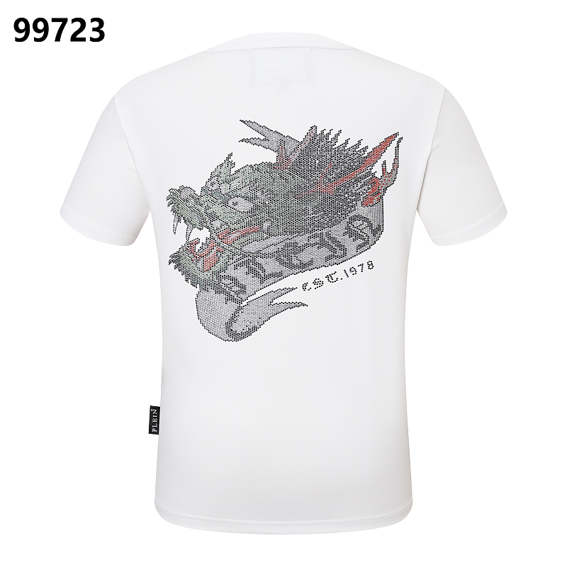 P**P Men's Resort Logo Emblem T-Shirt | Black White