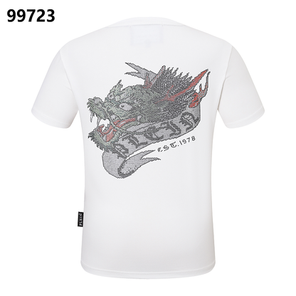 P**P Men's Resort Logo Emblem T-Shirt | Black White