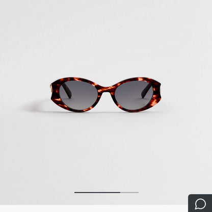 D**R Slim Oval Sunglasses with Burgundy Acetate Frame, Pink Gradient Lenses & Gold CD Logo Hardware