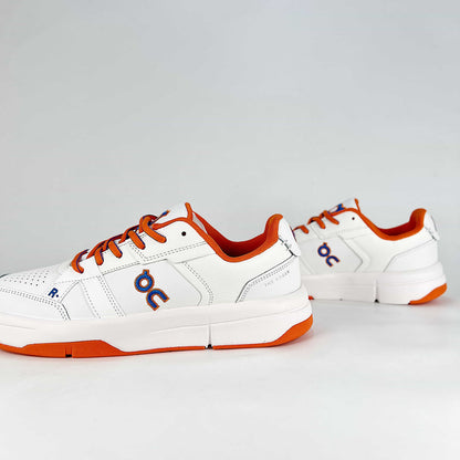 On THE ROGER CH Varsity – White & Flame Orange Unisex Premium Tennis-Inspired Lifestyle Sneakers
