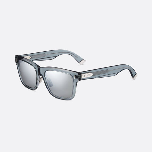 D**R Square Metal Frame Sunglasses | Silver Metal, DIOR Tag Charm, Pearl Rivet Hinge, Light Gradient Lenses | 6 Colors