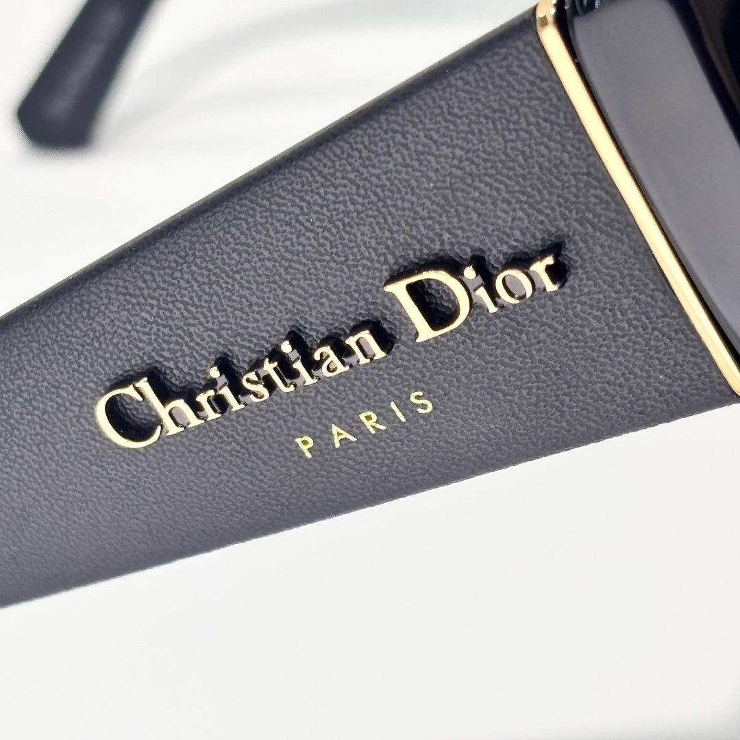 D**R DiorPacific S1U Geometric Square Sunglasses | Black Acetate Frame, Dark Grey Lenses, Christian Dior Paris Temple | Multiple Colors