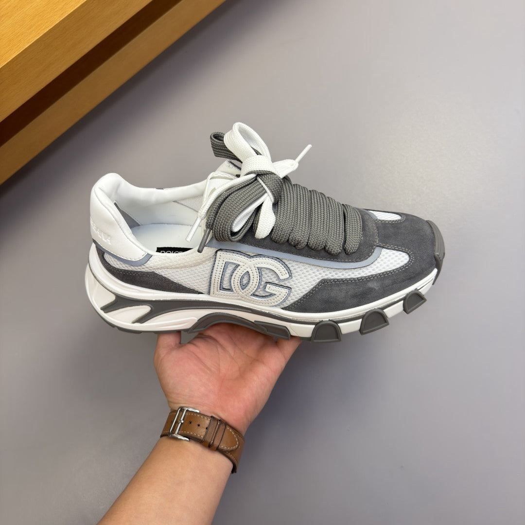 D*G 2026 Luxury Genuine Leather Casual Sneakers - Italian Designer Unisex Shoes