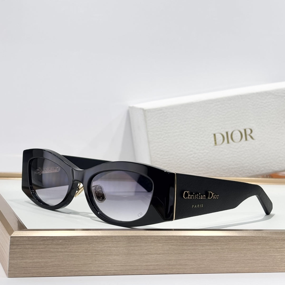D**R DiorPacific S1U Sunglasses | Narrow Rectangle Acetate Frame, Christian Dior Paris Temple, Gold CD Hinge | 6 Colors