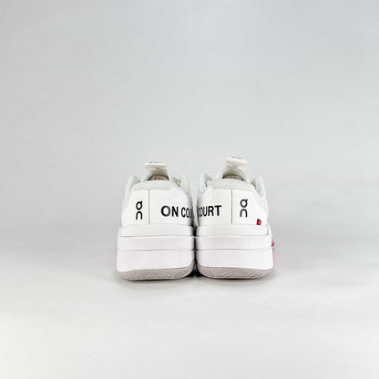 On The Roger Slam – White & Ice Grey Unisex Breathable Anti-Slip Shock-Absorbing Tennis Shoes