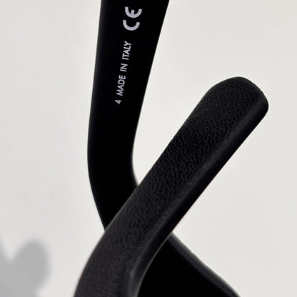 D**R Narrow Cat-Eye Sunglasses | Sleek Black Acetate Frame, Gold Hinge, Christian Dior Paris Temple, Flat Grey Lenses | Multiple Colors