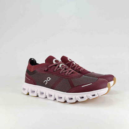 On Running Cloud 6 Versa – Burgundy, Black & White Unisex Lifestyle Running Shoes