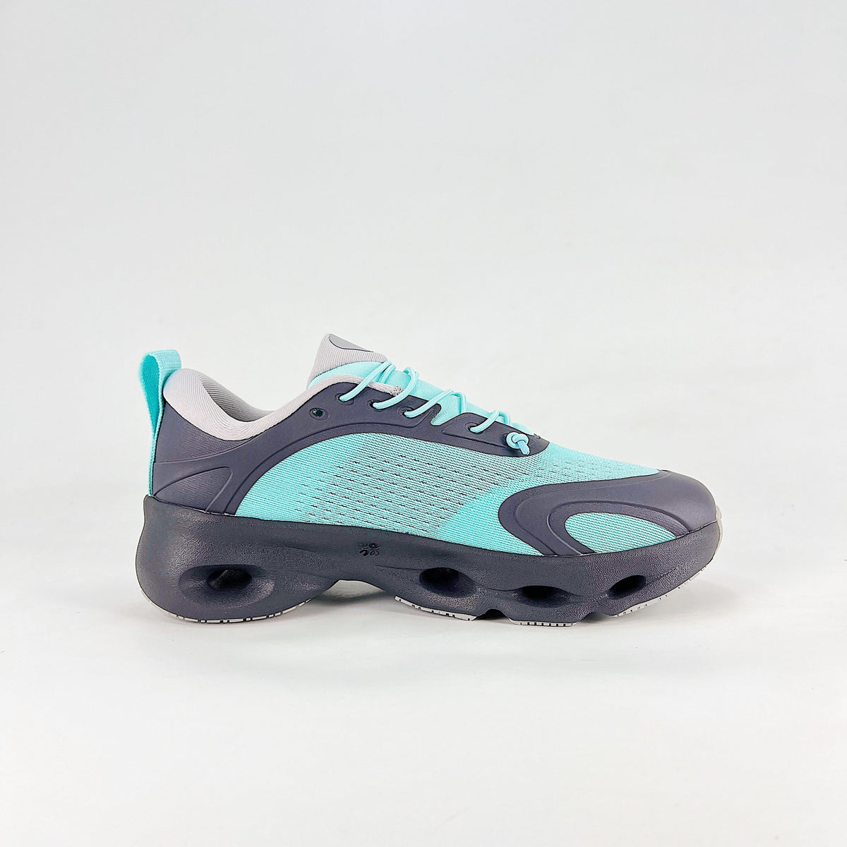 Loewe × On Cloudsolo – Unisex Lightweight Breathable Luxury Collaborative Running Shoes | Aqua Mint & Charcoal