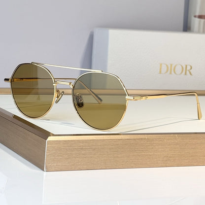 D**R Round Sunglasses | Double-Bridge Metal Frame & Solid Tinted Lenses | 6 Colorways