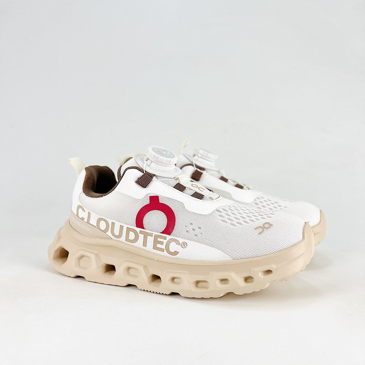On Cloudmonster 2 – Unisex Lightweight Breathable Maximum Cushioning Running Shoes with BOA Fit System | White & Cream