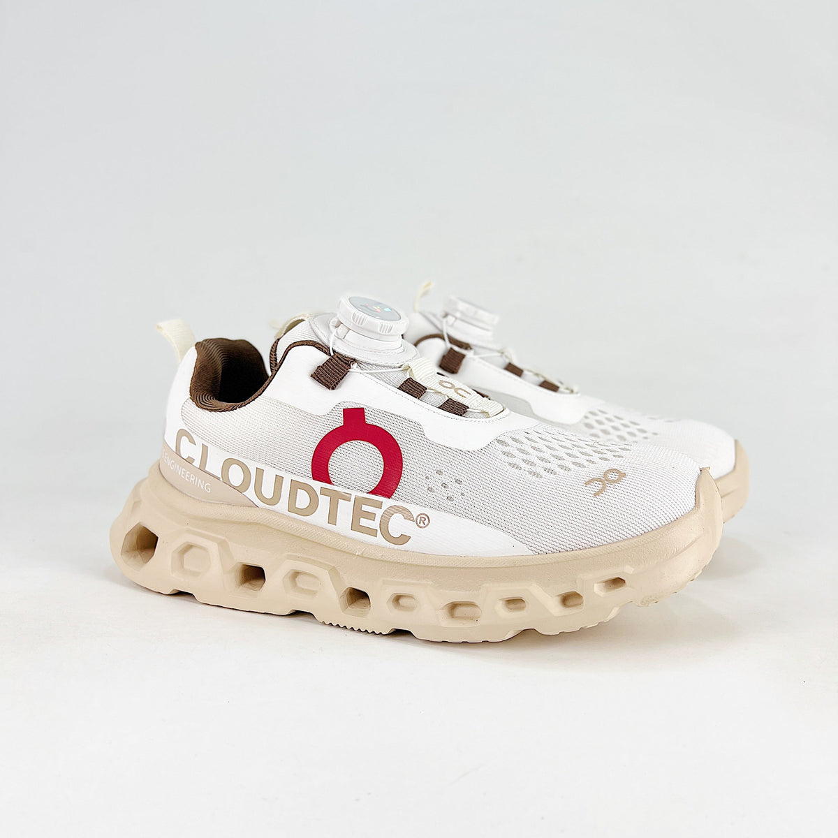 On Cloudmonster 2 WQ – Kids Lightweight Breathable Supportive Running Shoes | White & Sand
