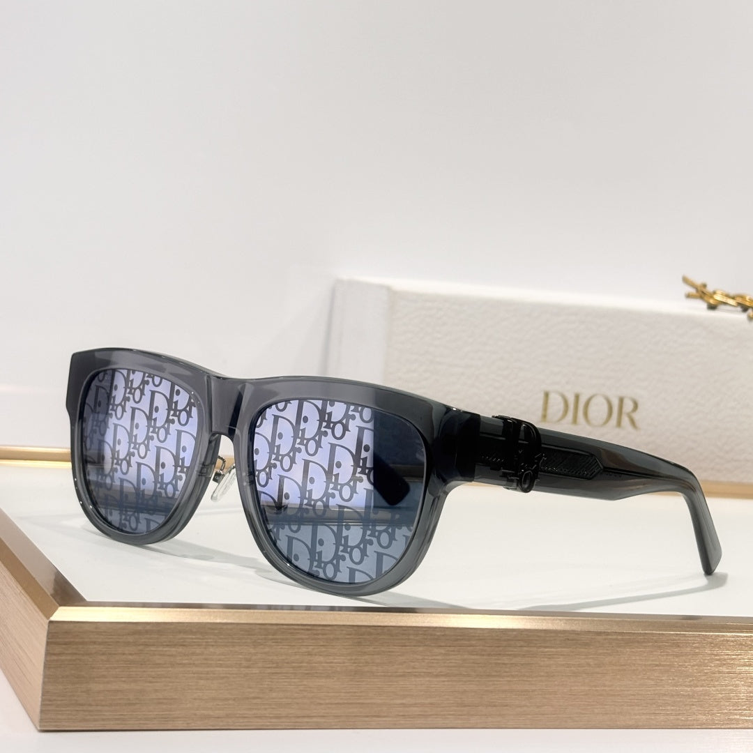 D**R Square Cat-Eye Sunglasses | 6 Colors incl. Black & White Two-Tone, CD Letter Hinge, Gradient & Flat Lenses