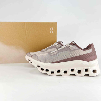 On Running Cloudmonster – Sand & Mocha Unisex Maximum Cushion Running Shoes