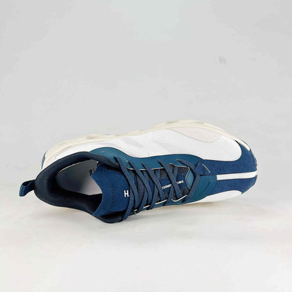 On Cloudswift K-Tech – White & Navy Blue Unisex Lightweight Comfortable Versatile Lifestyle Sneakers