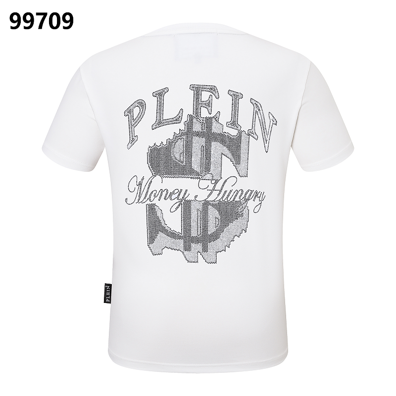 P**P Men's Heritage Logo Crest Crew Neck T-Shirt | Black White