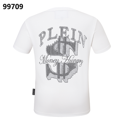 P**P Men's Heritage Logo Crest Crew Neck T-Shirt | Black White