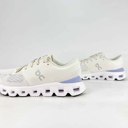 On Running Cloud X 4 – White & Lavender Women's Training & Lifestyle Running Shoes