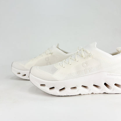 On Running Cloudeclipse – All White & Mint Unisex High-Performance Road Running Shoes