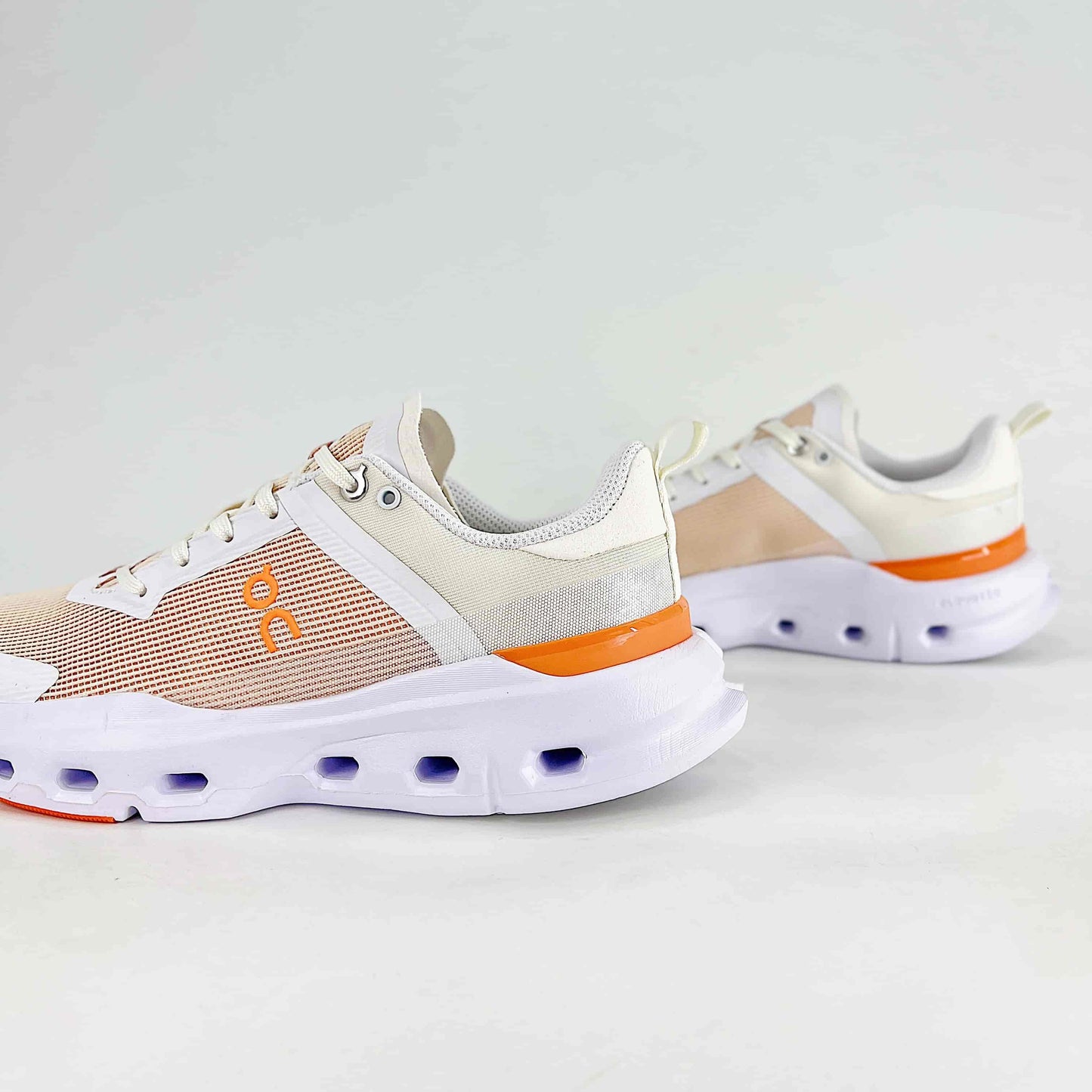 On Running Cloudmonster – White & Orange Unisex Maximum Cushion Road Running Shoes
