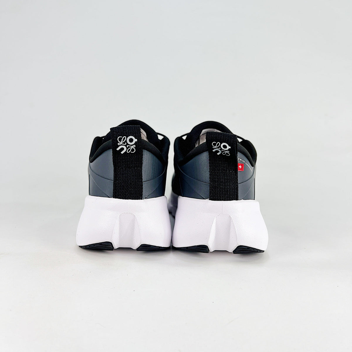 Loewe × On Cloudsolo – Unisex Lightweight Breathable Luxury Collaborative Running Shoes | Black & Slate Gray