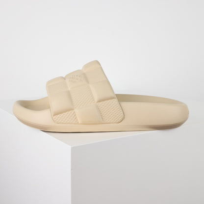 L***V Fluffy Slide Sandals — Plush Faux Fur Single Strap Pool Slippers (4 Colors)