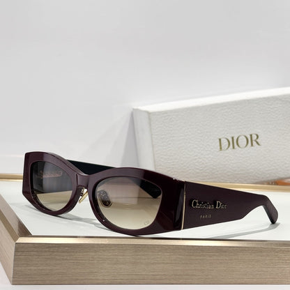 D**R DiorPacific S1U Sunglasses | Narrow Rectangle Acetate Frame, Christian Dior Paris Temple, Gold CD Hinge | 6 Colors