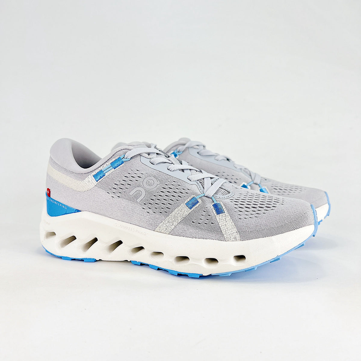 On Cloudsurfer 2 – Unisex Lightweight Breathable Soft Cushioned Road Running Shoes | White & Pearl Gray