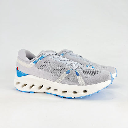 On Cloudsurfer 2 – Unisex Lightweight Breathable Soft Cushioned Road Running Shoes | White & Pearl Gray